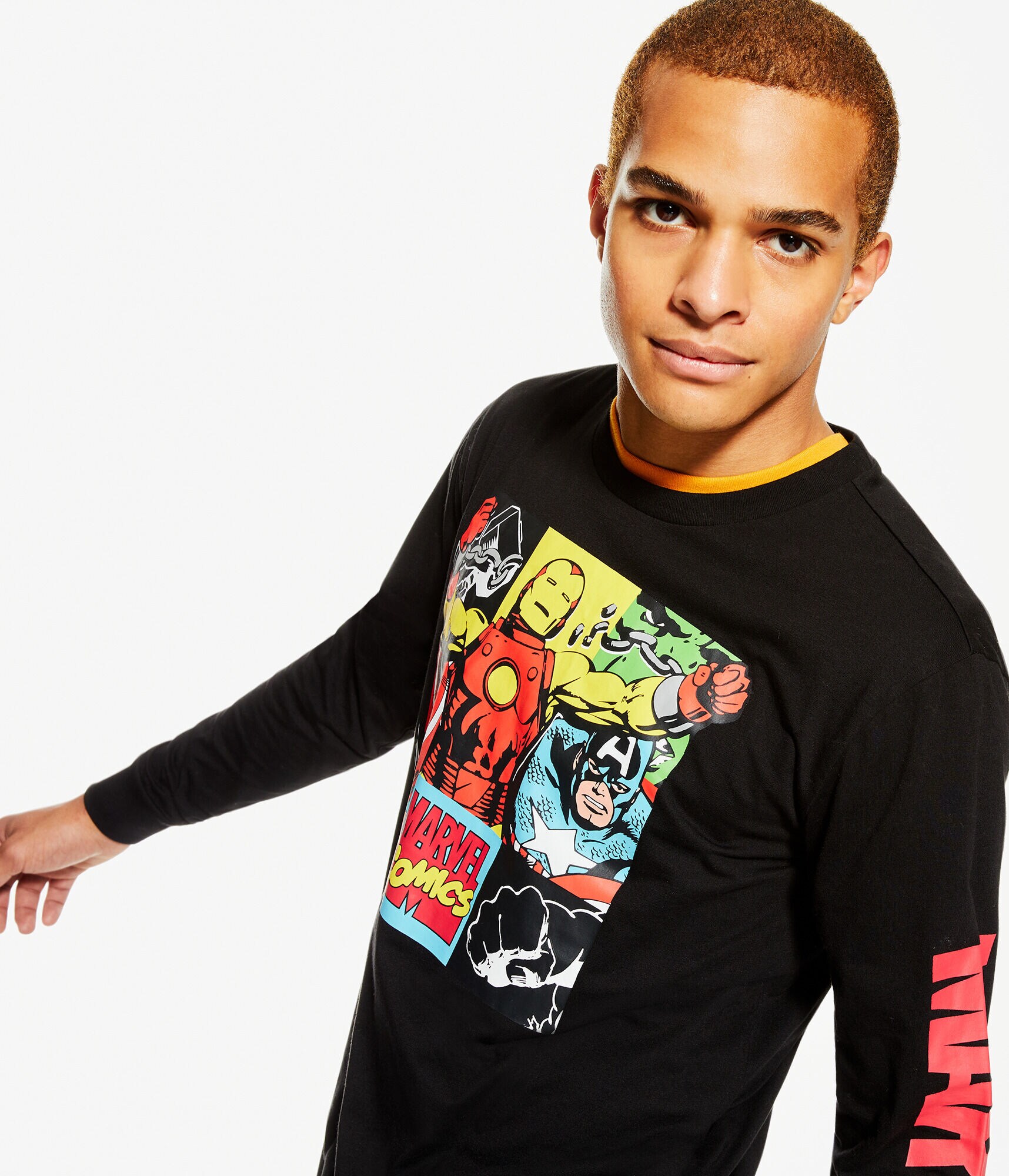 Long Sleeve Marvel Comics Graphic Tee