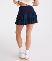 High-Waisted Ruffle Mini Skort