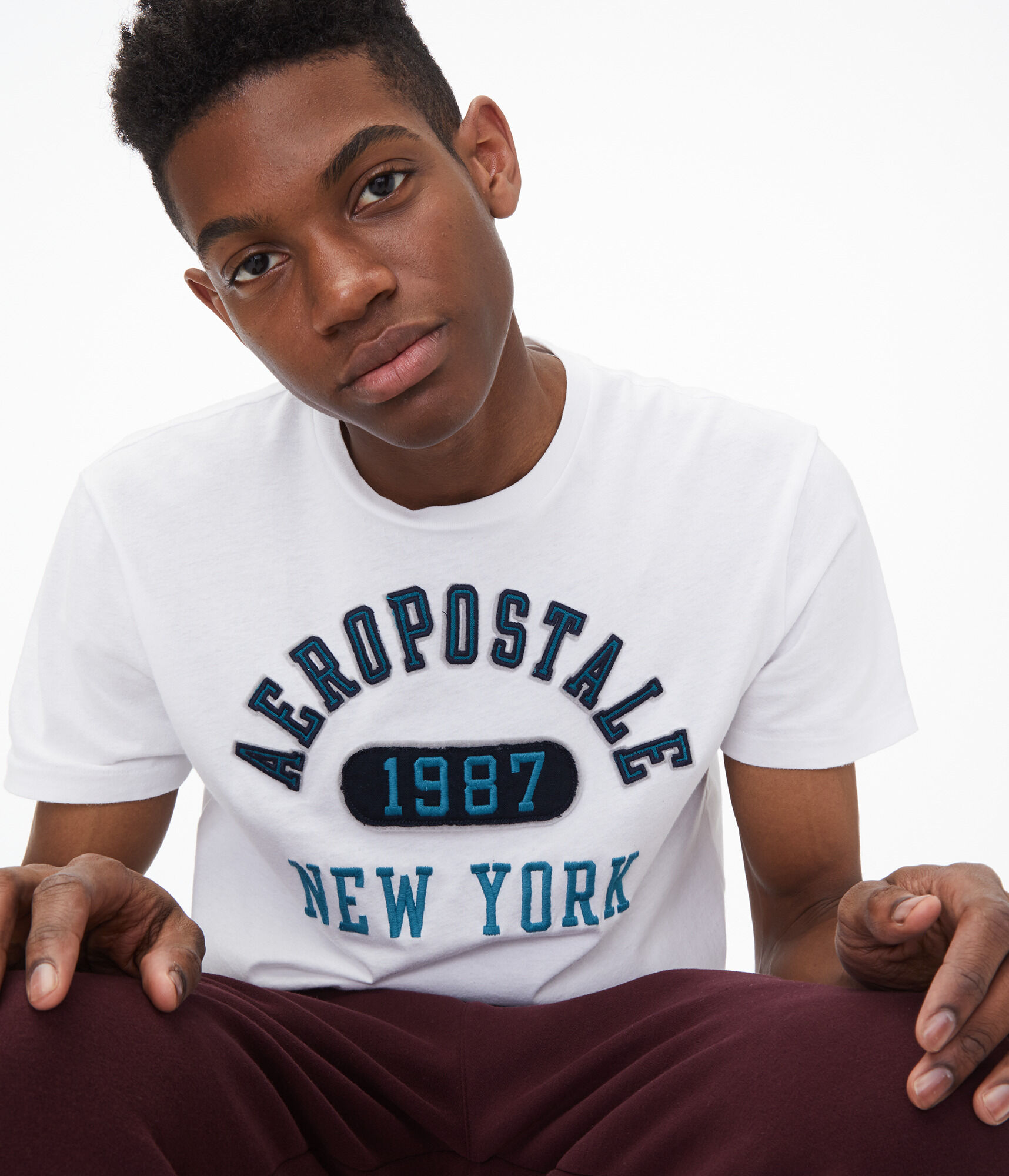 Aeropostale Arch Appliqu&eacute; Graphic Tee