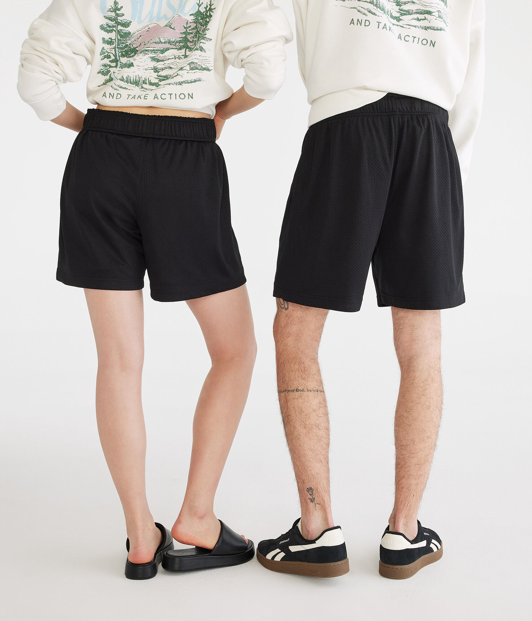 Essentials Solid Mesh Shorts 6"