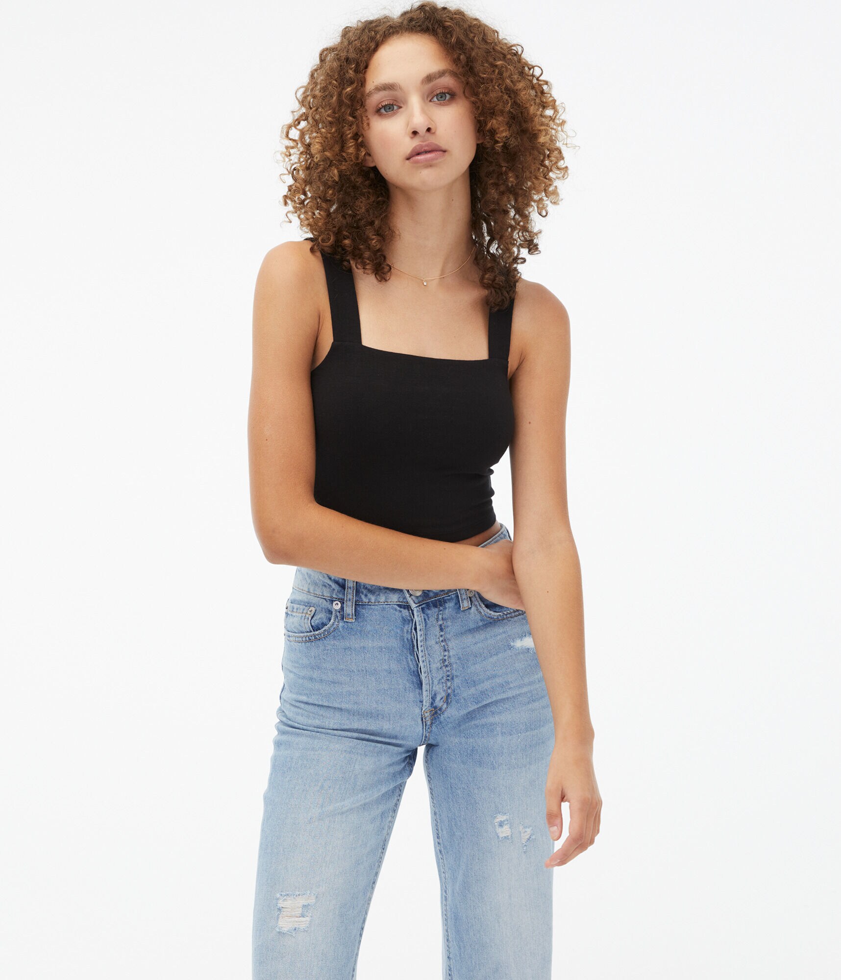 Seriously Soft Square-Neck Cropped Tank