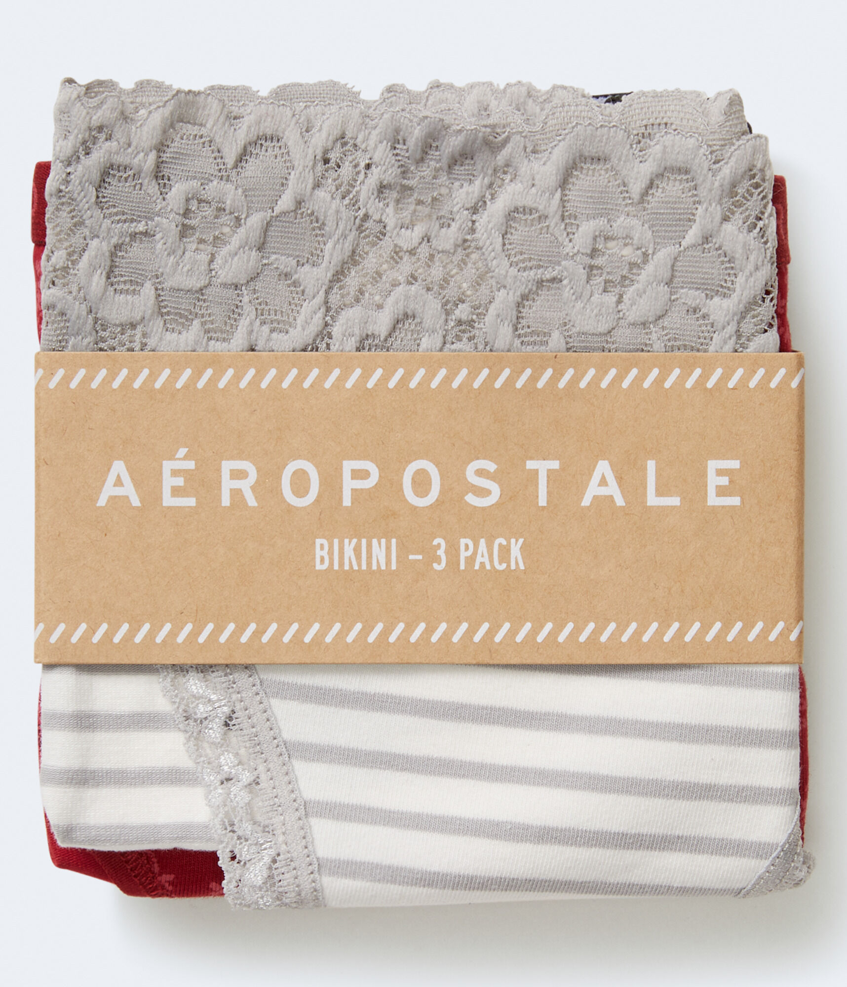 Printed &amp; Solid Bikini 3-Pack