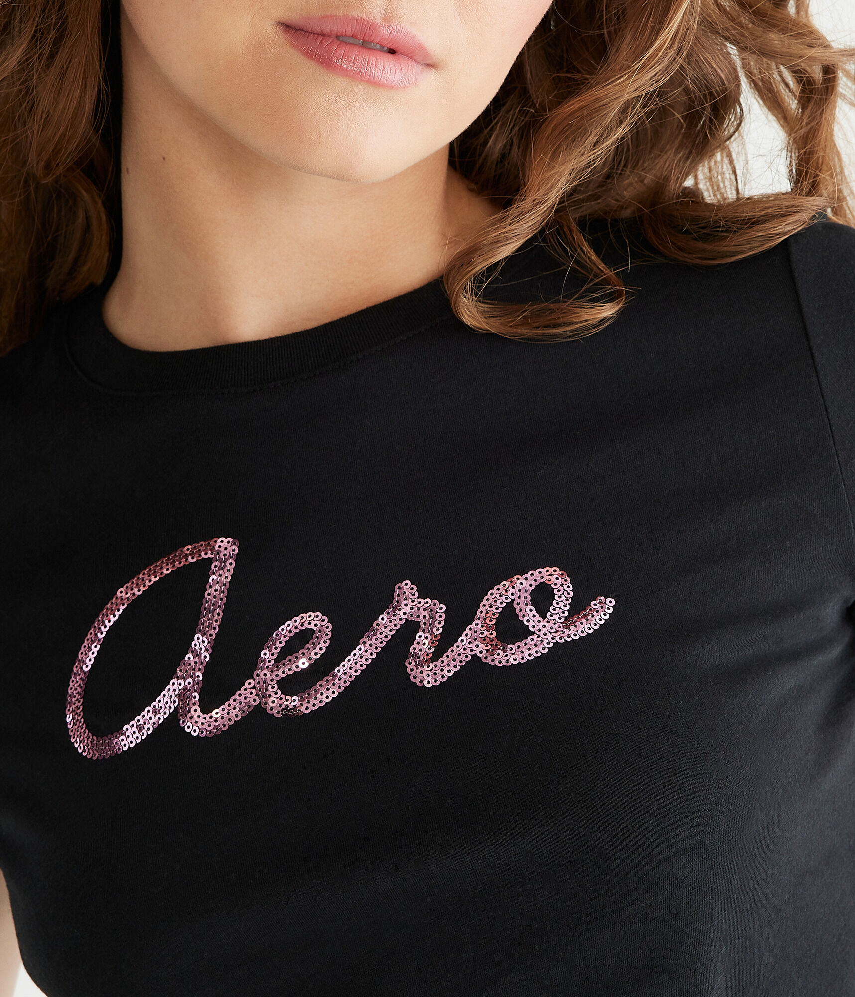 Aero Sequin Logo Graphic Tee