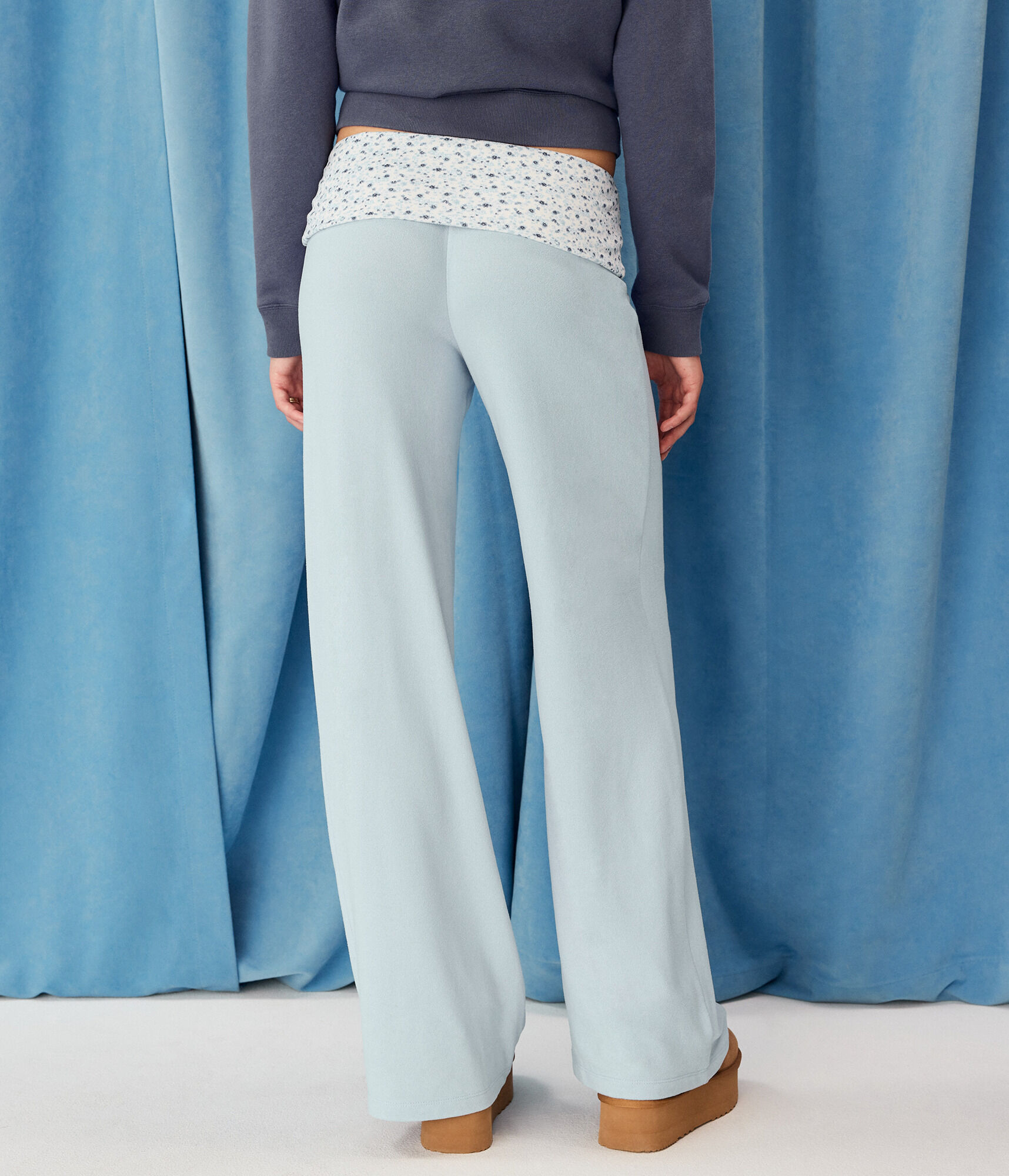Demetra for Aero Floral Fold-Over Sleep Pants