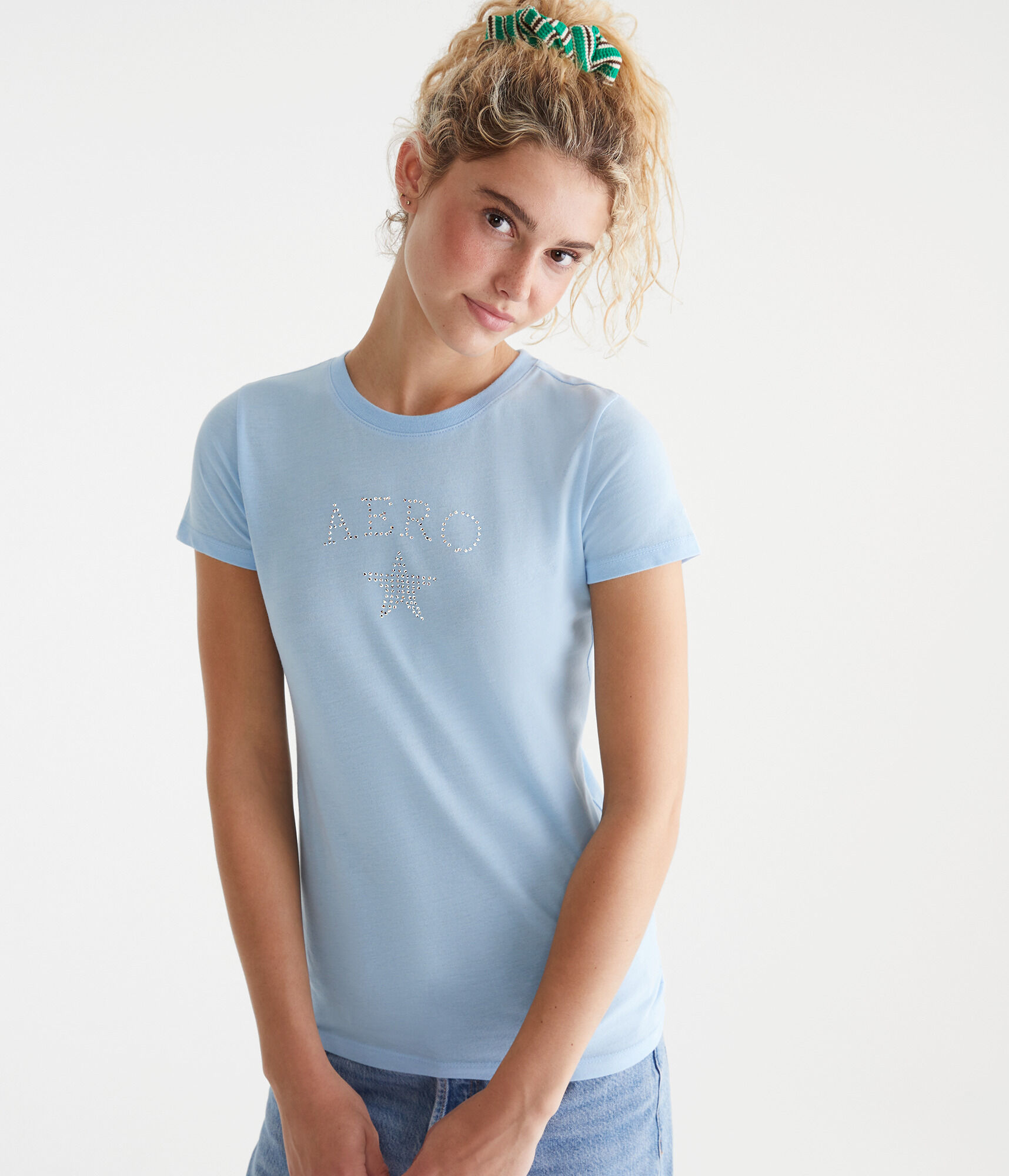 Aero Rhinestone Star Graphic Tee