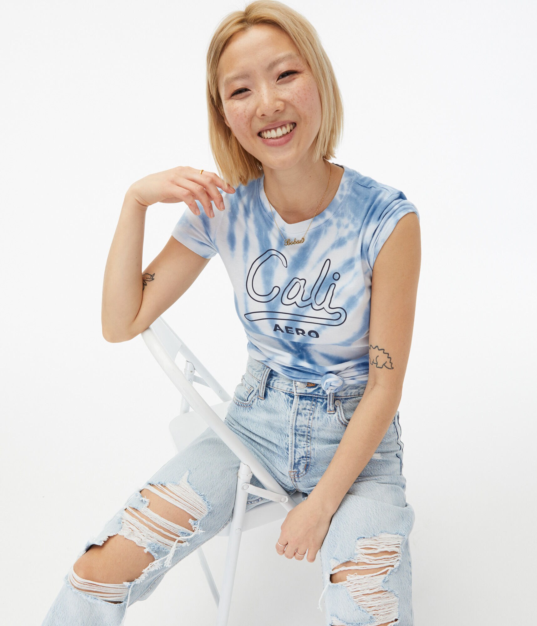 Cali Aero Tie-Dye Graphic Tee