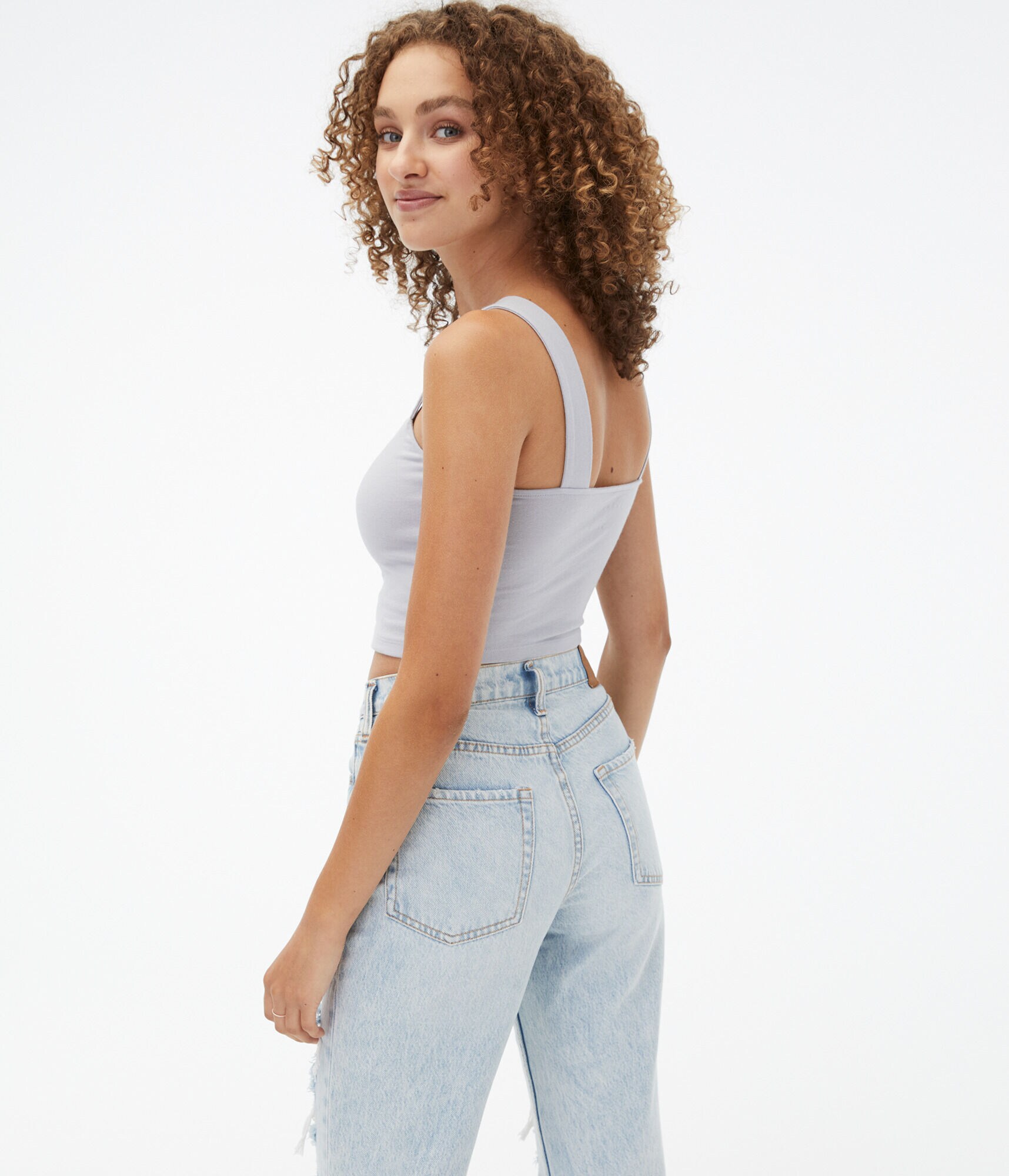 Seriously Soft Square-Neck Cropped Tank