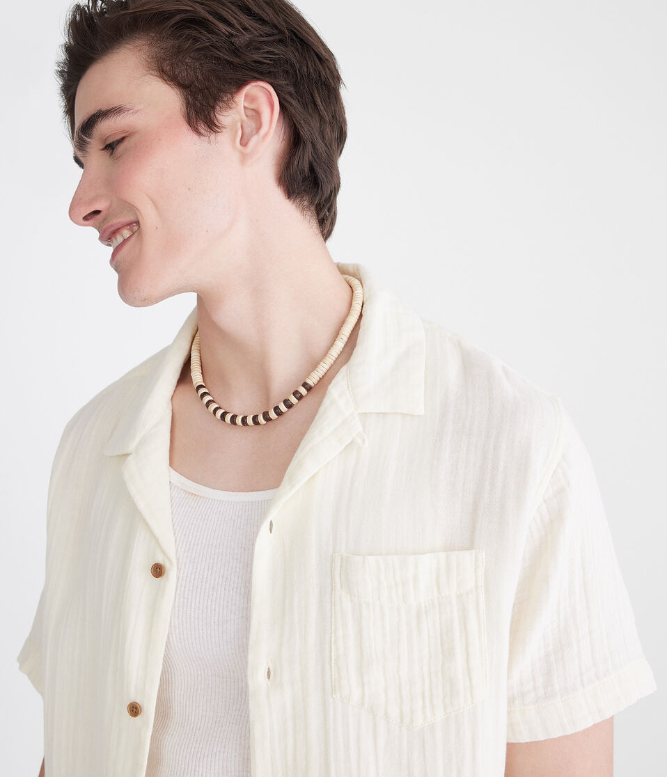 Short Sleeve Gauze Camp Shirt