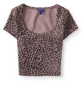 Leopard Bodycon Crop Tee