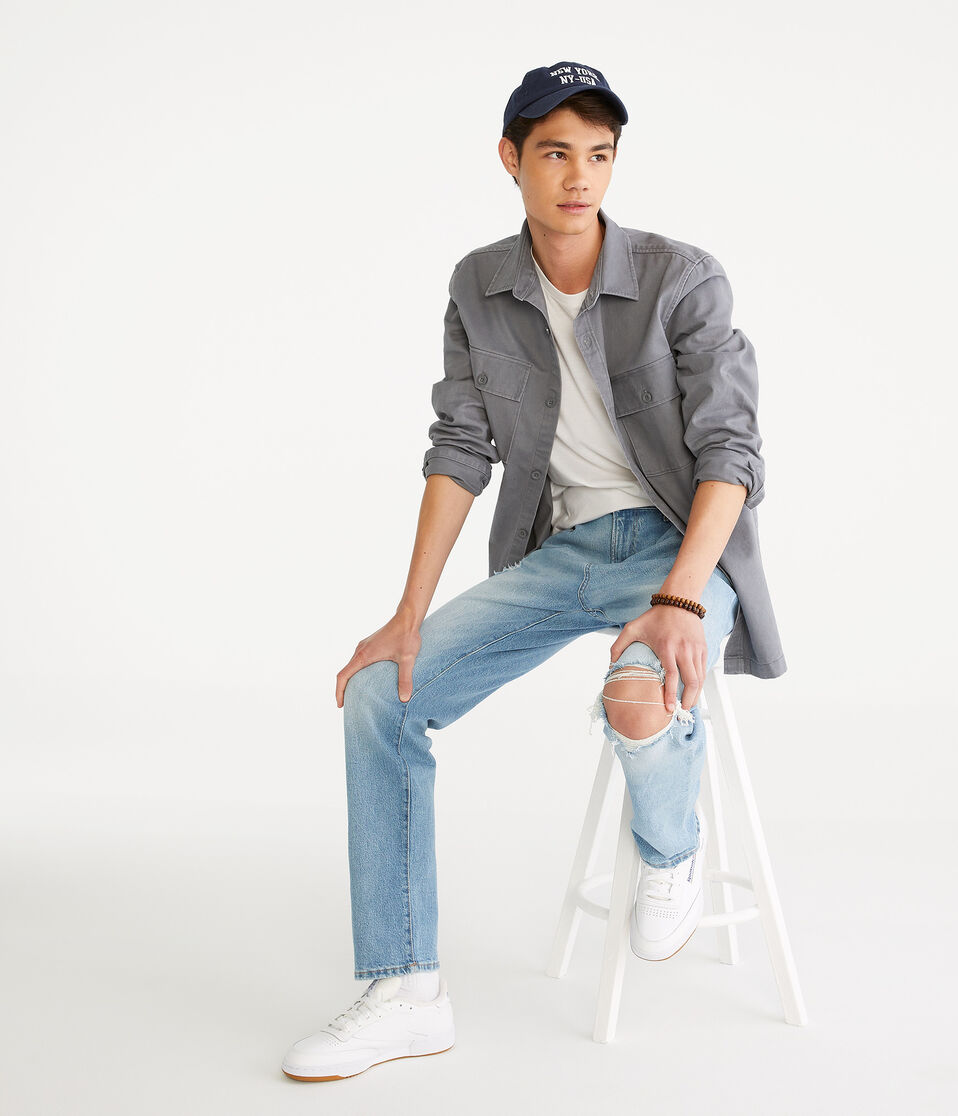 Long Sleeve Solid Twill Shirt