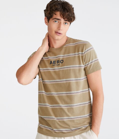 Aero Logo Horizon Stripe Graphic Tee Aero Logo Horizon Stripe Graphic Tee