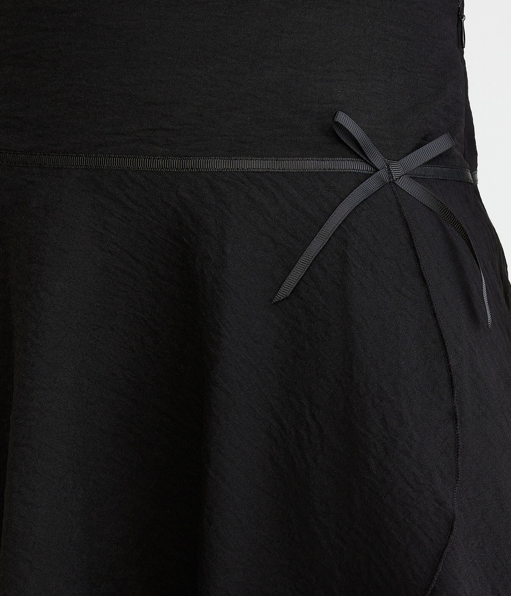 Ribbon Drop-Waist Mini Skort