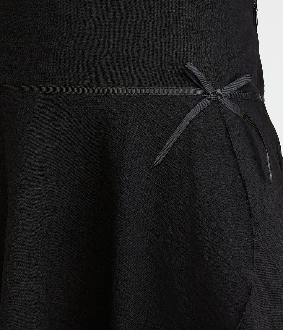 Ribbon Drop-Waist Mini Skort