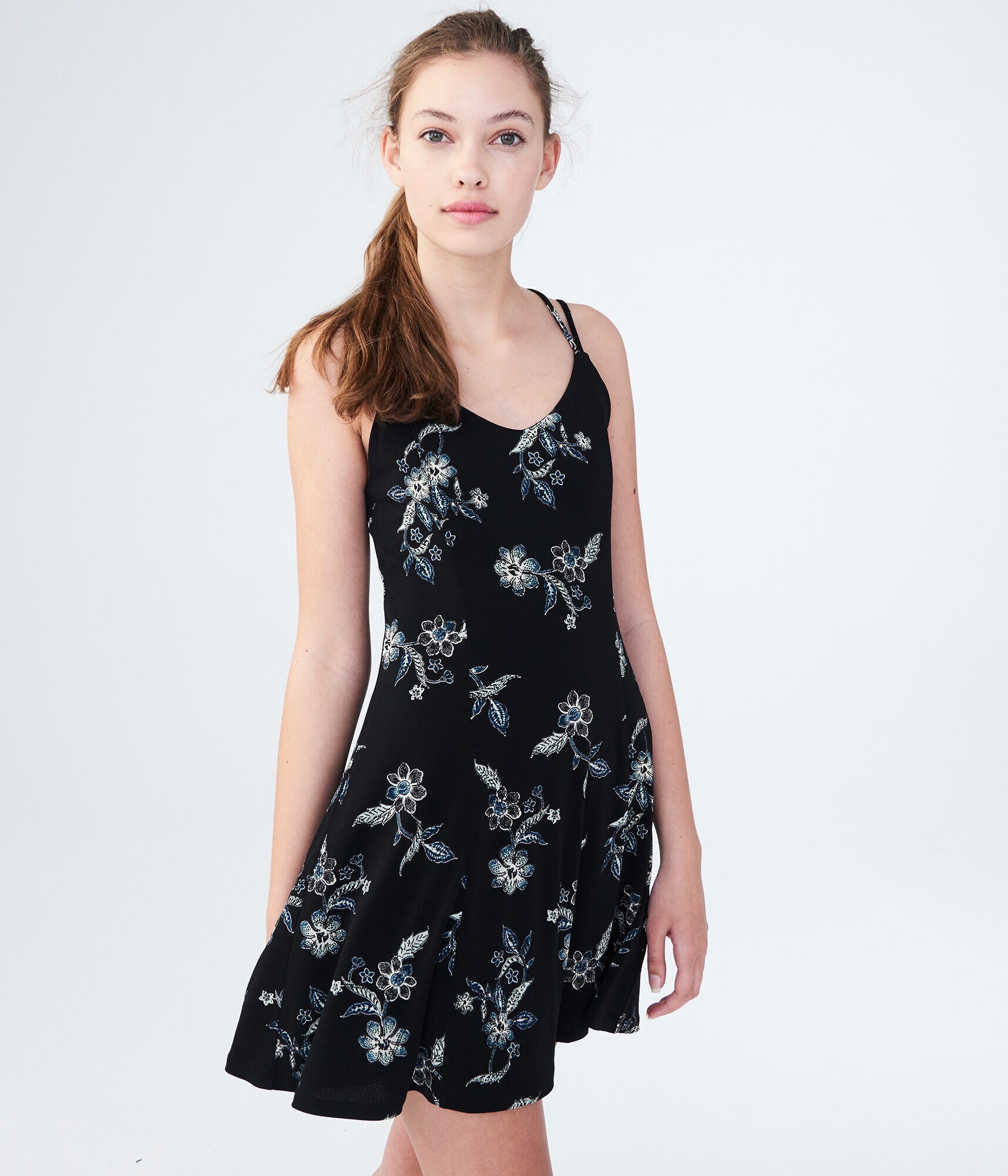 Floral Strappy Skater Dress