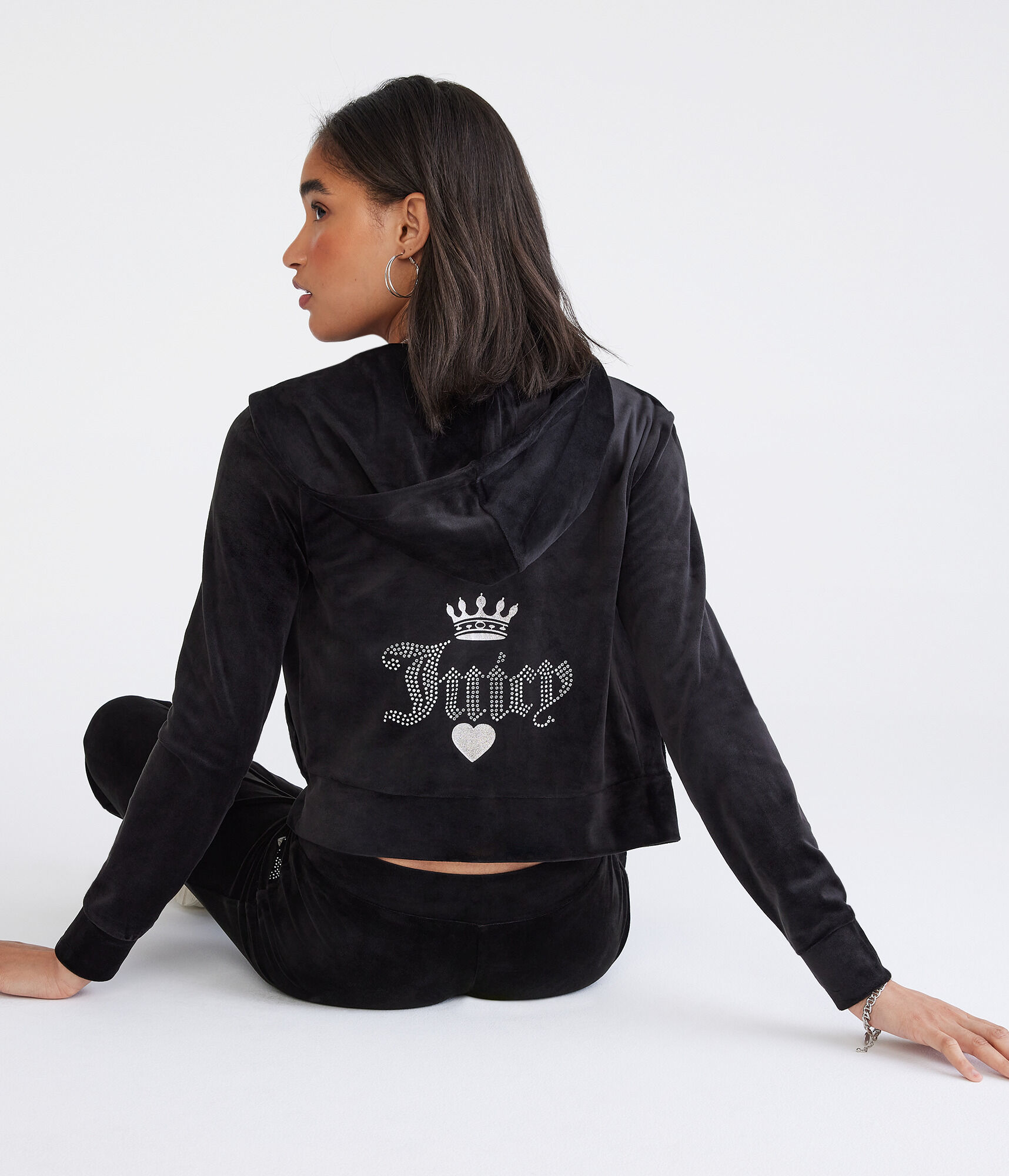 デパート 送料無料 Bling Couture Juicy Velour Hoodie Full-Zip 化粧水/ローション
