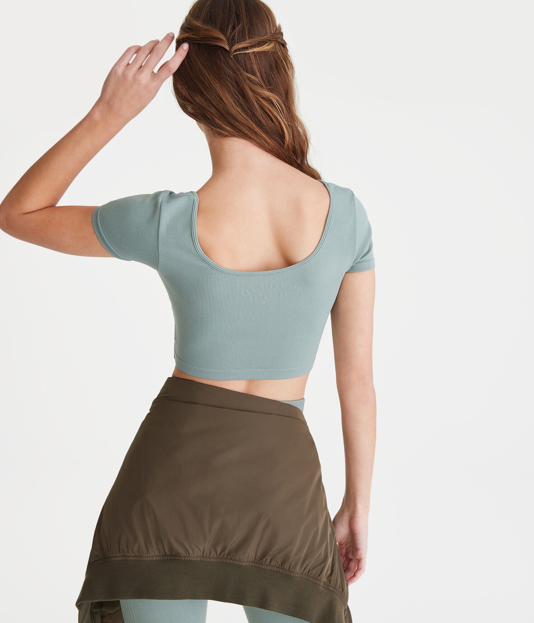 Seriously Soft Seamless Cutout Cropped Baby Tee