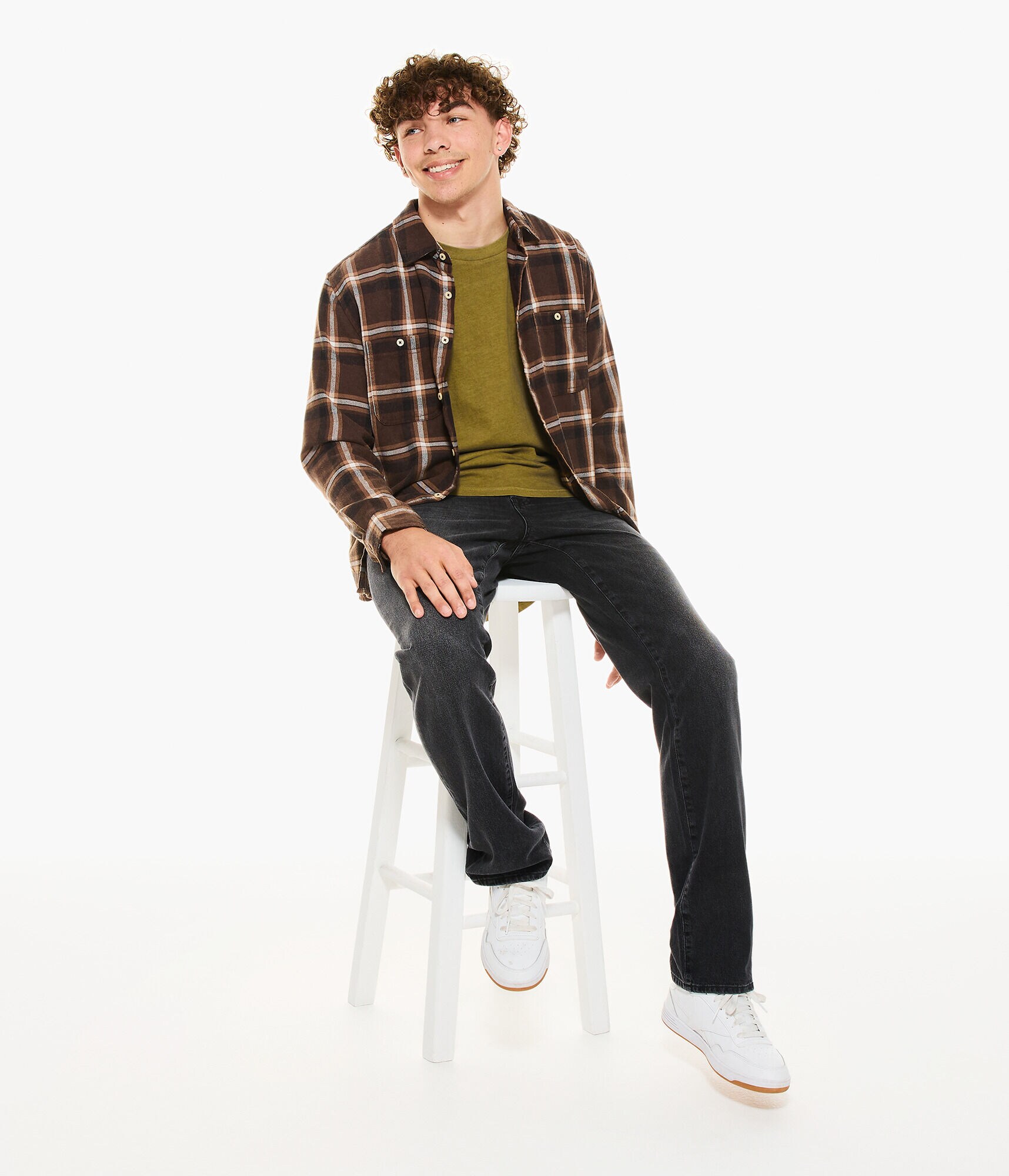 Washed Relaxed Fit Crew Tee