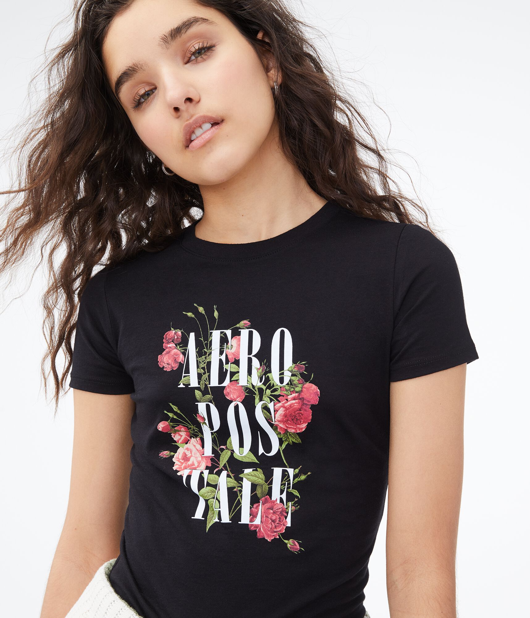 Stacked Aeropostale Floral Graphic Tee