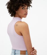 Seamless Mock-Neck Cropped Tank