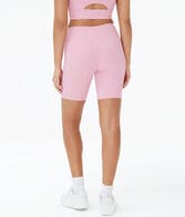 Ribbed High-Rise Bike Shorts