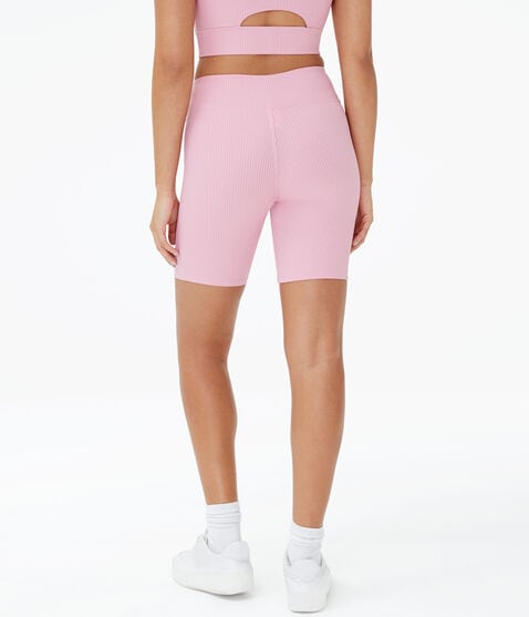 Ribbed High-Rise Bike Shorts