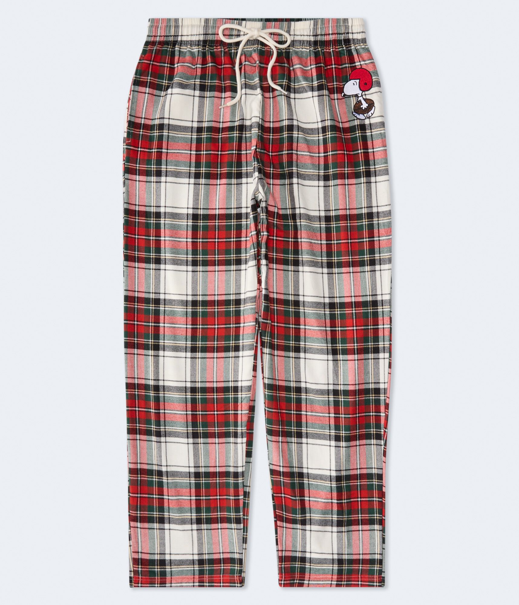 Football Snoopy Plaid Flannel Sleep Pants
