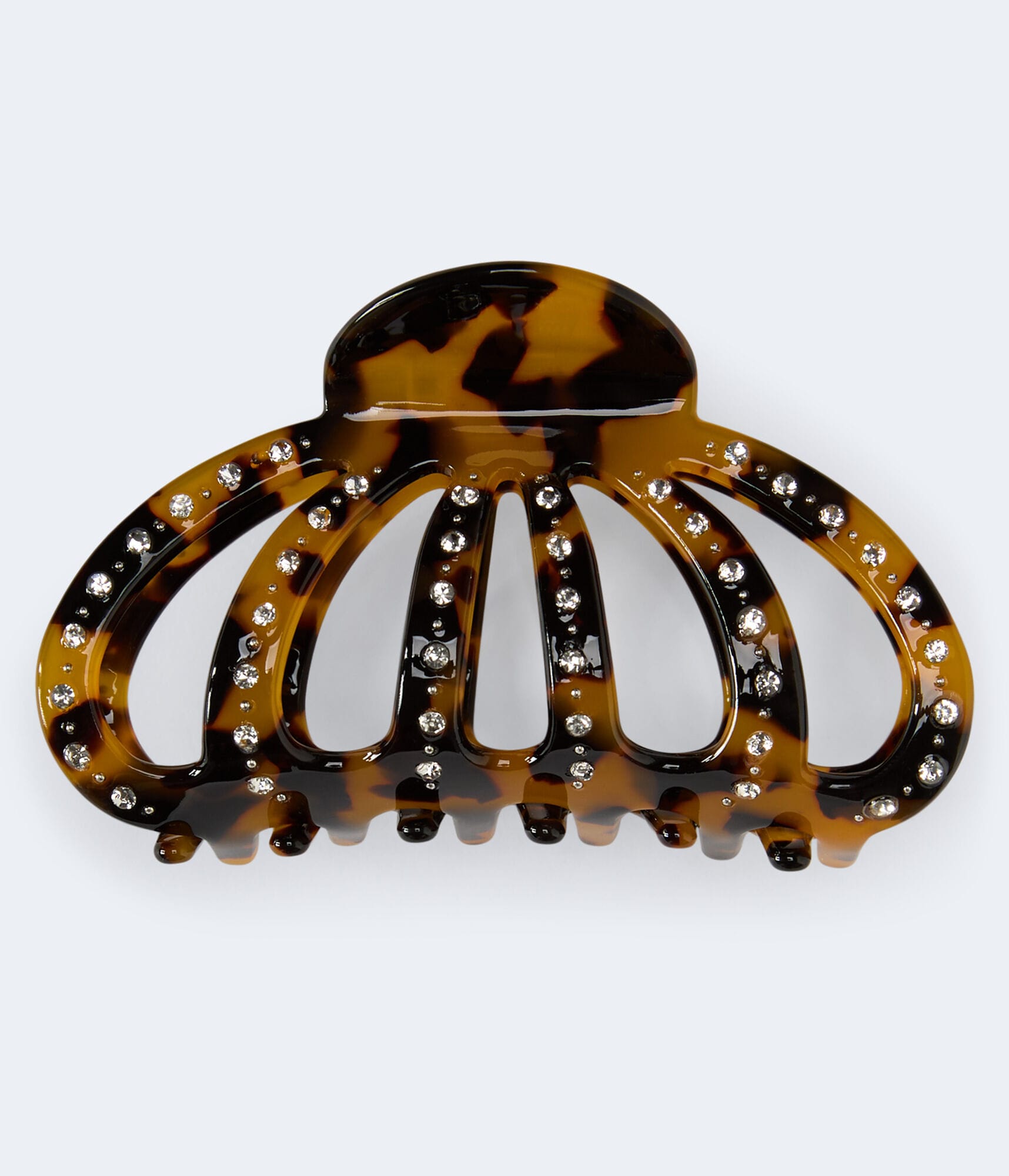 Rhinestone Tortoiseshell Claw Hair Clip