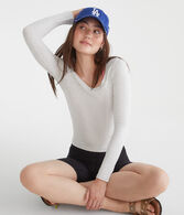Long Sleeve Seriously Soft Ribbed V-Neck Baby Tee
