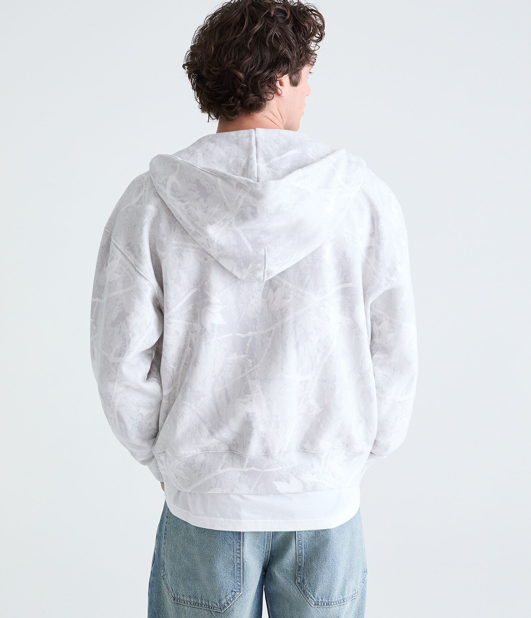 Cloud Soft New York Forest Camo Boxy Full-Zip Hoodie