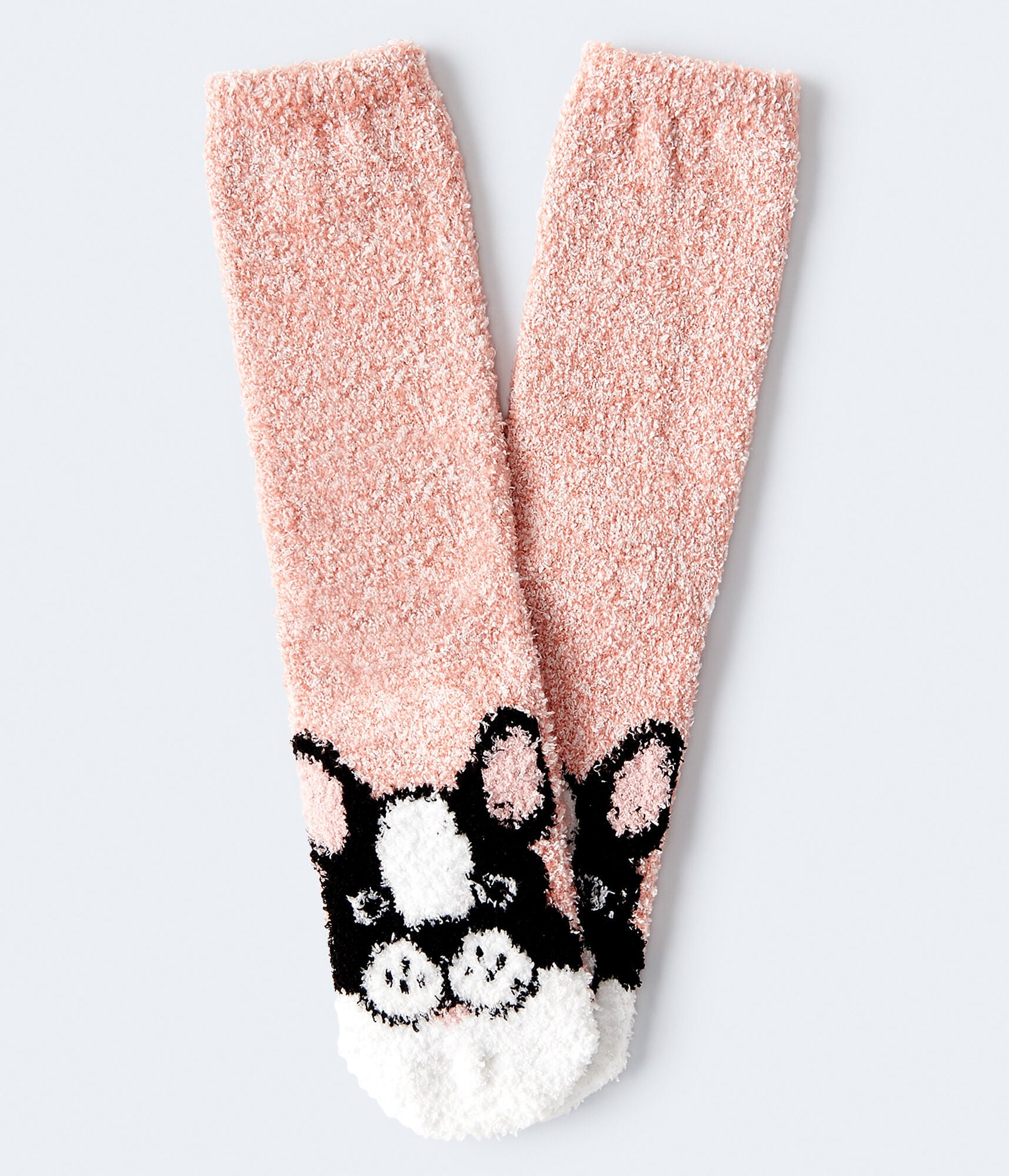Frenchie Fuzzy Crew Socks
