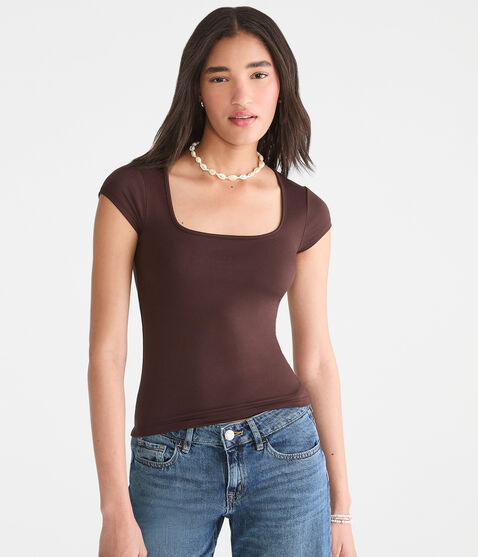 Buttery Soft Square-Neck Tee Buttery Soft Square-Neck Tee