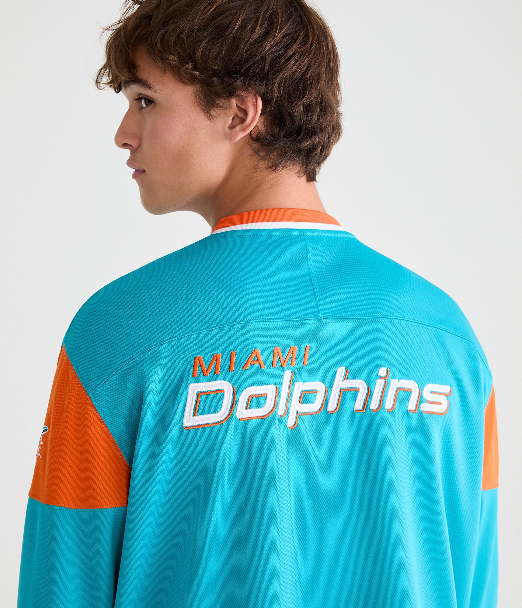 Long Sleeve Miami Dolphins V-Neck Top