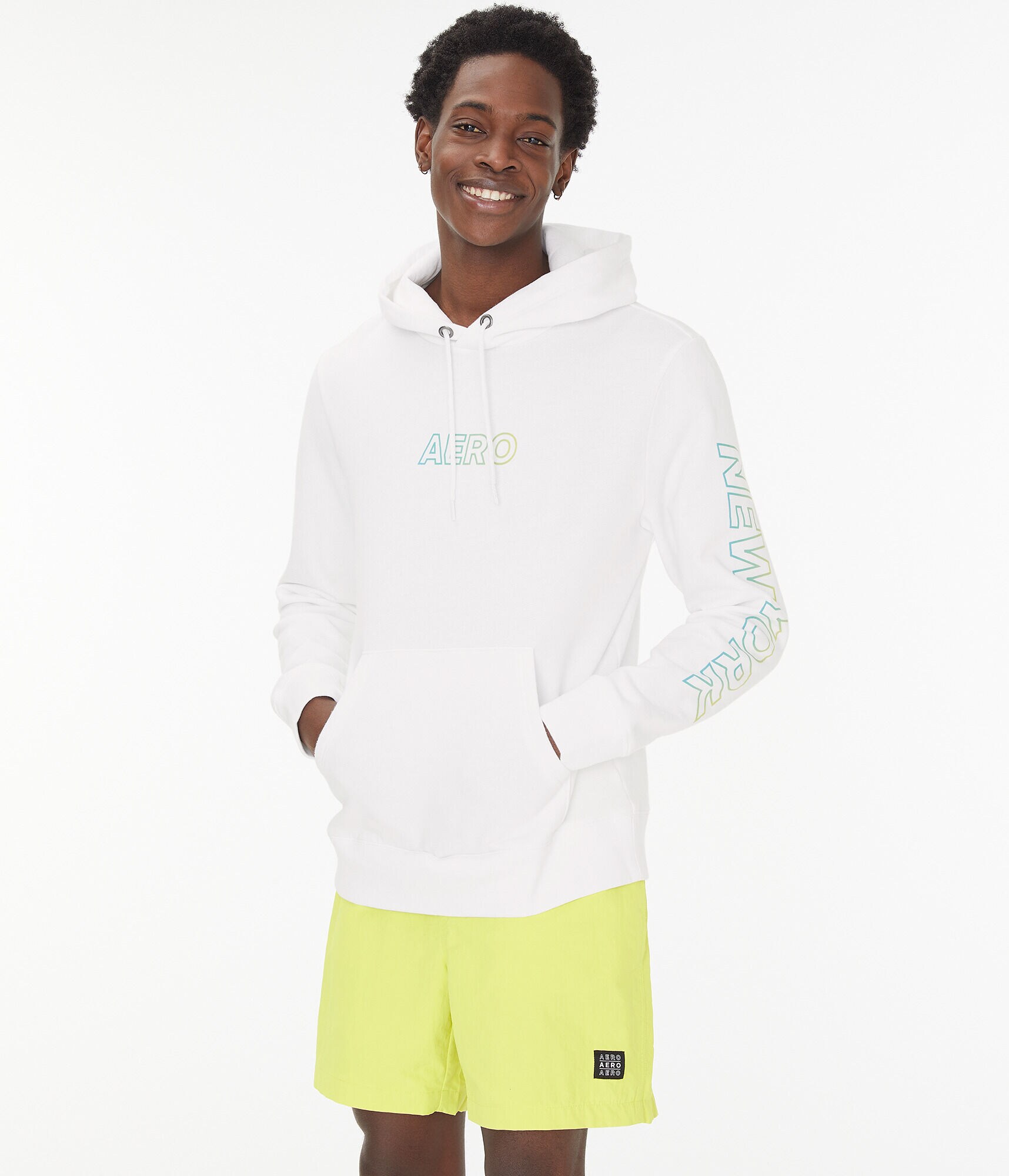 Aero New York Beach Fleece Pullover Hoodie