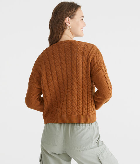 Long Sleeve Cable Knit Cardigan Long Sleeve Cable Knit Cardigan