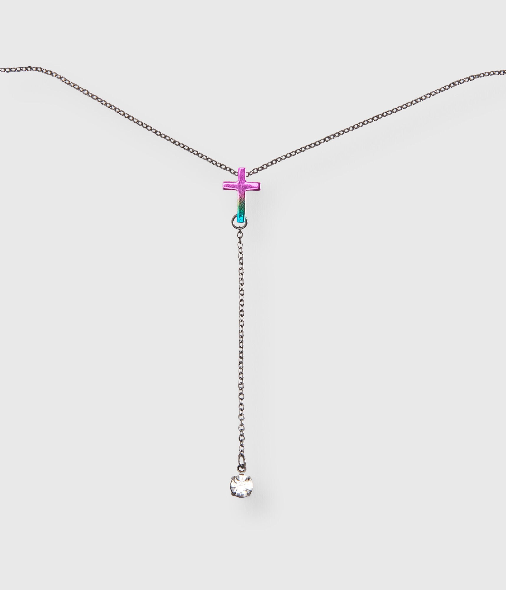 Cross Layered Short-Strand Choker Necklace