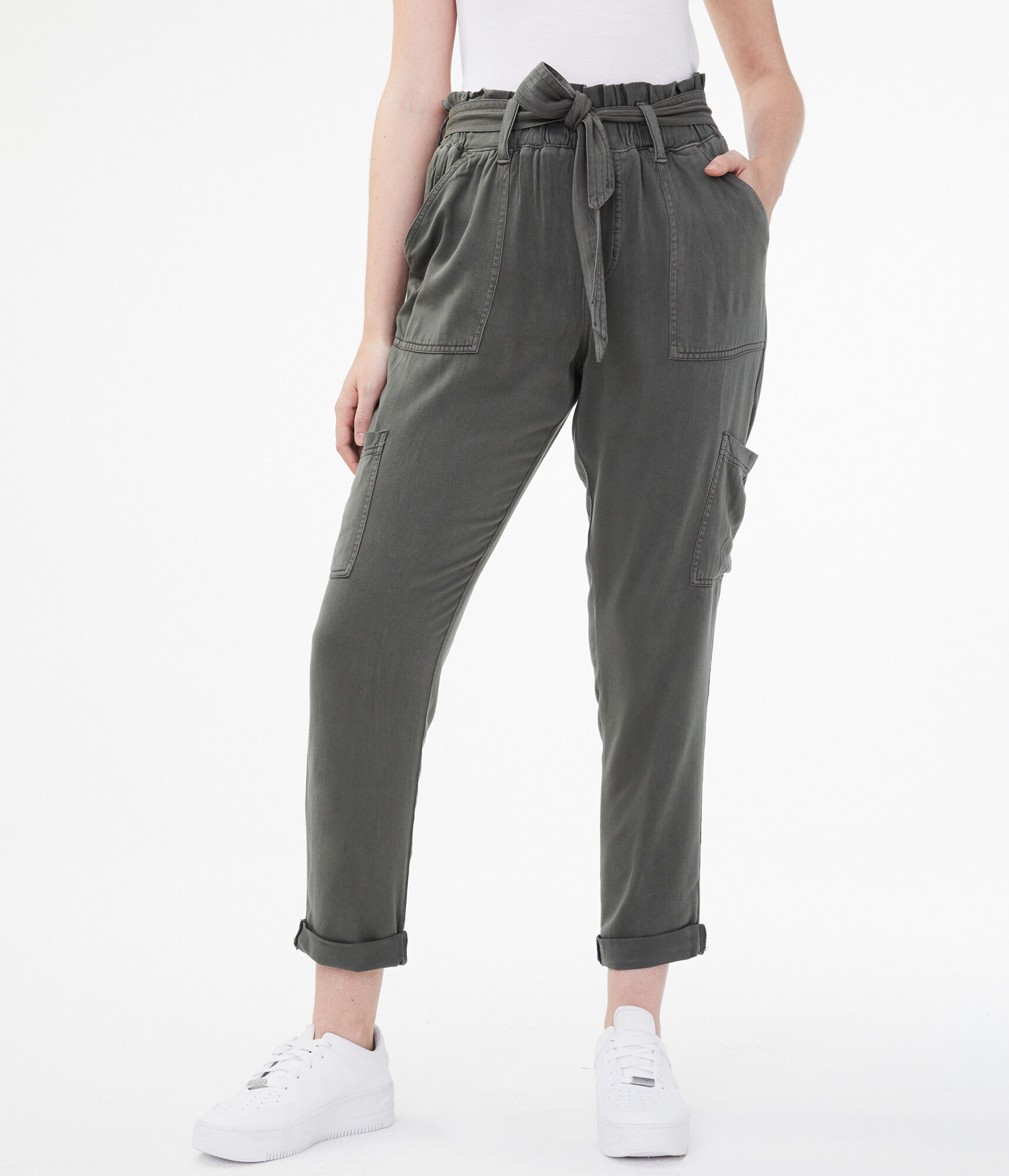 tied and tapered pants