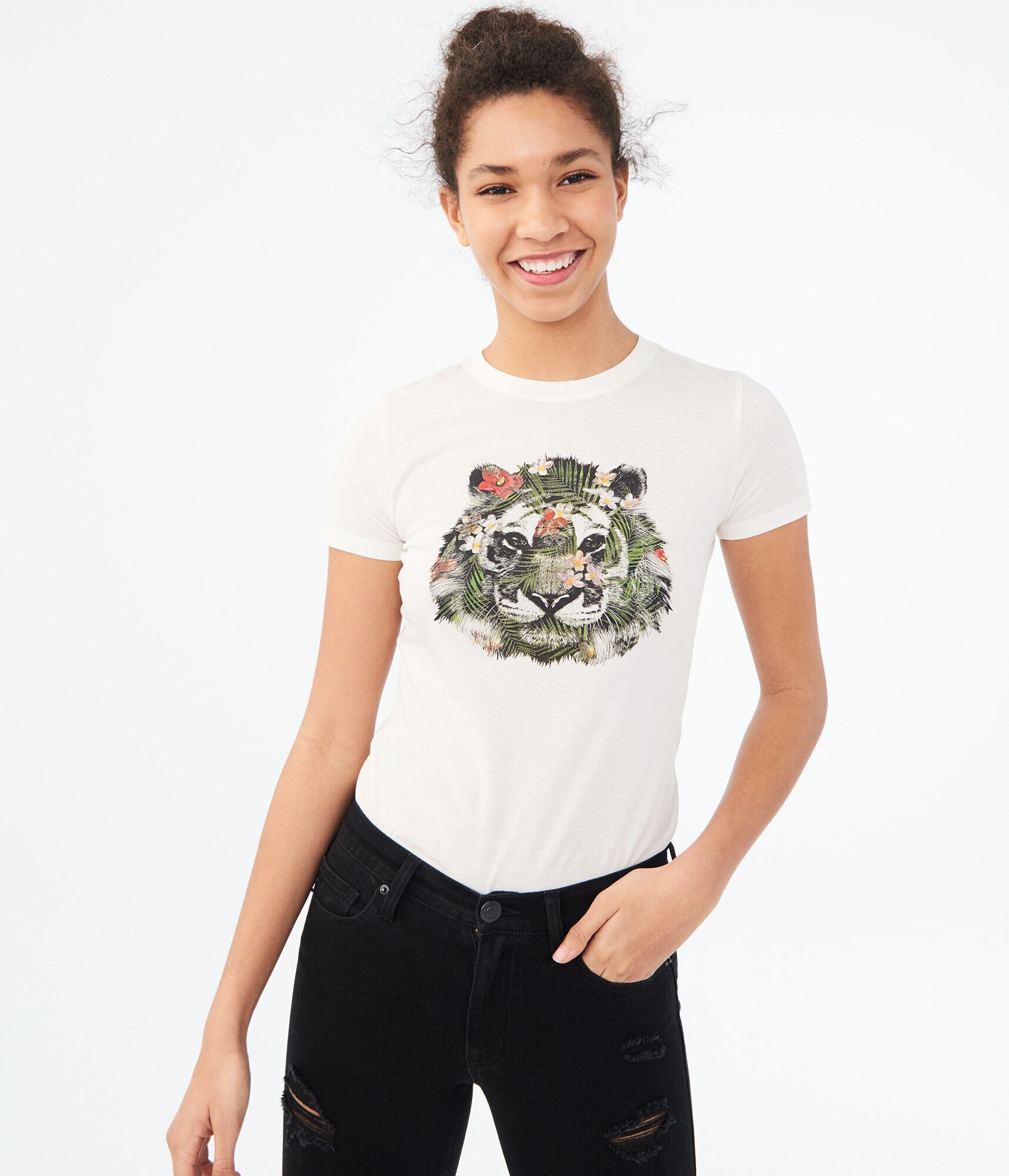 Floral Tiger Graphic Tee