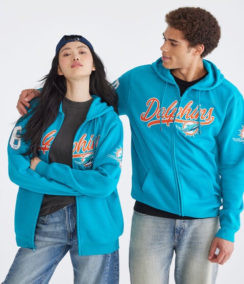 Miami Dolphins Script Full-Zip Hoodie Miami Dolphins Script Full-Zip Hoodie