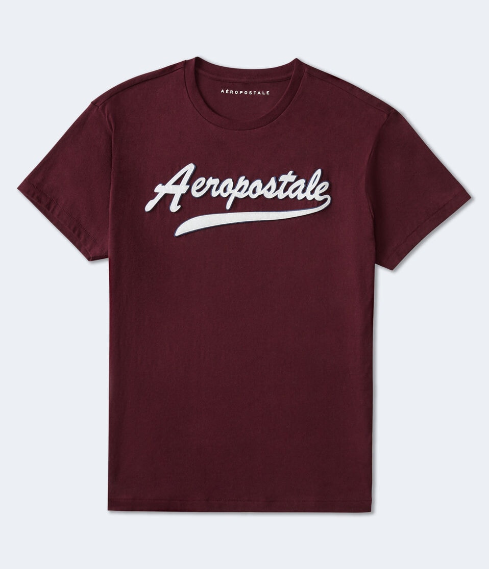 Aeropostale Script Logo Appliqué Graphic Tee