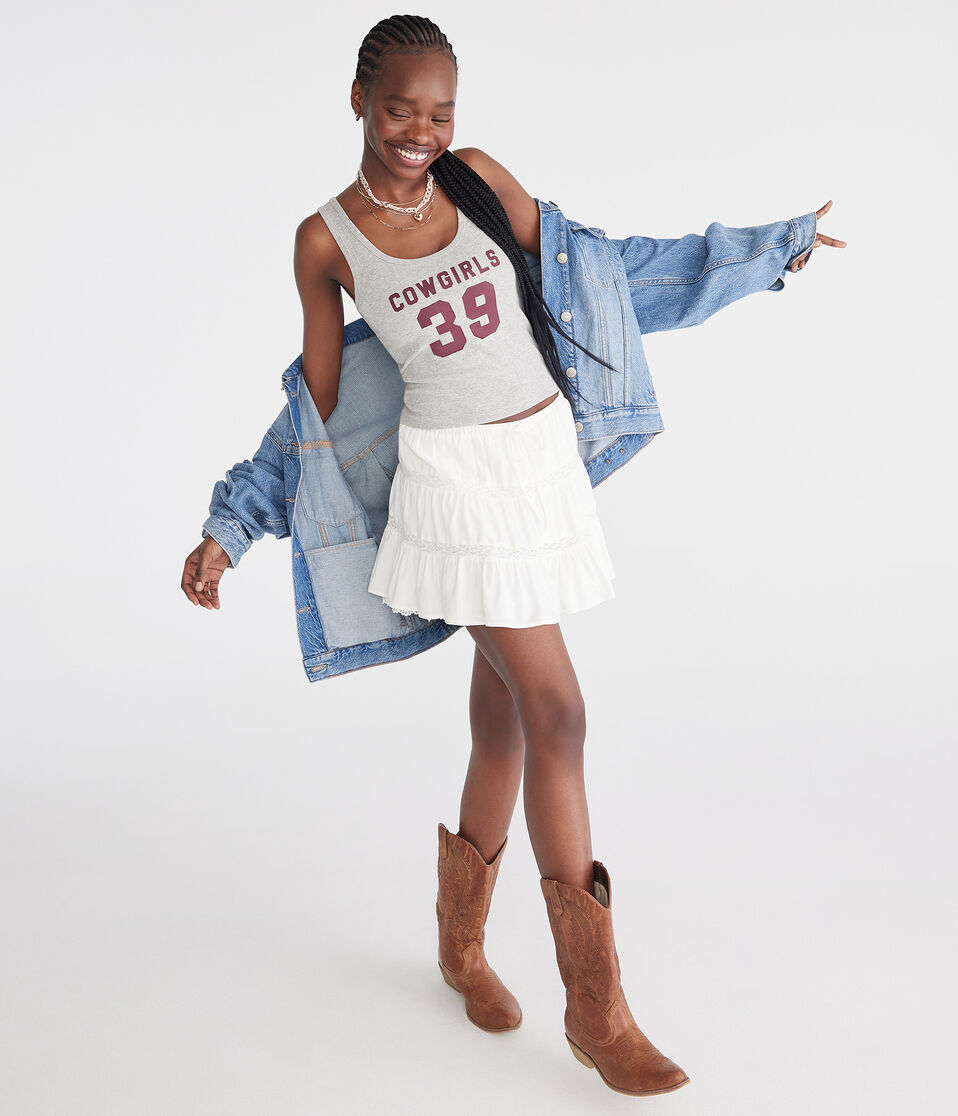 Seriously Soft Cowgirls 39 Cropped Scoop-Neck Tank