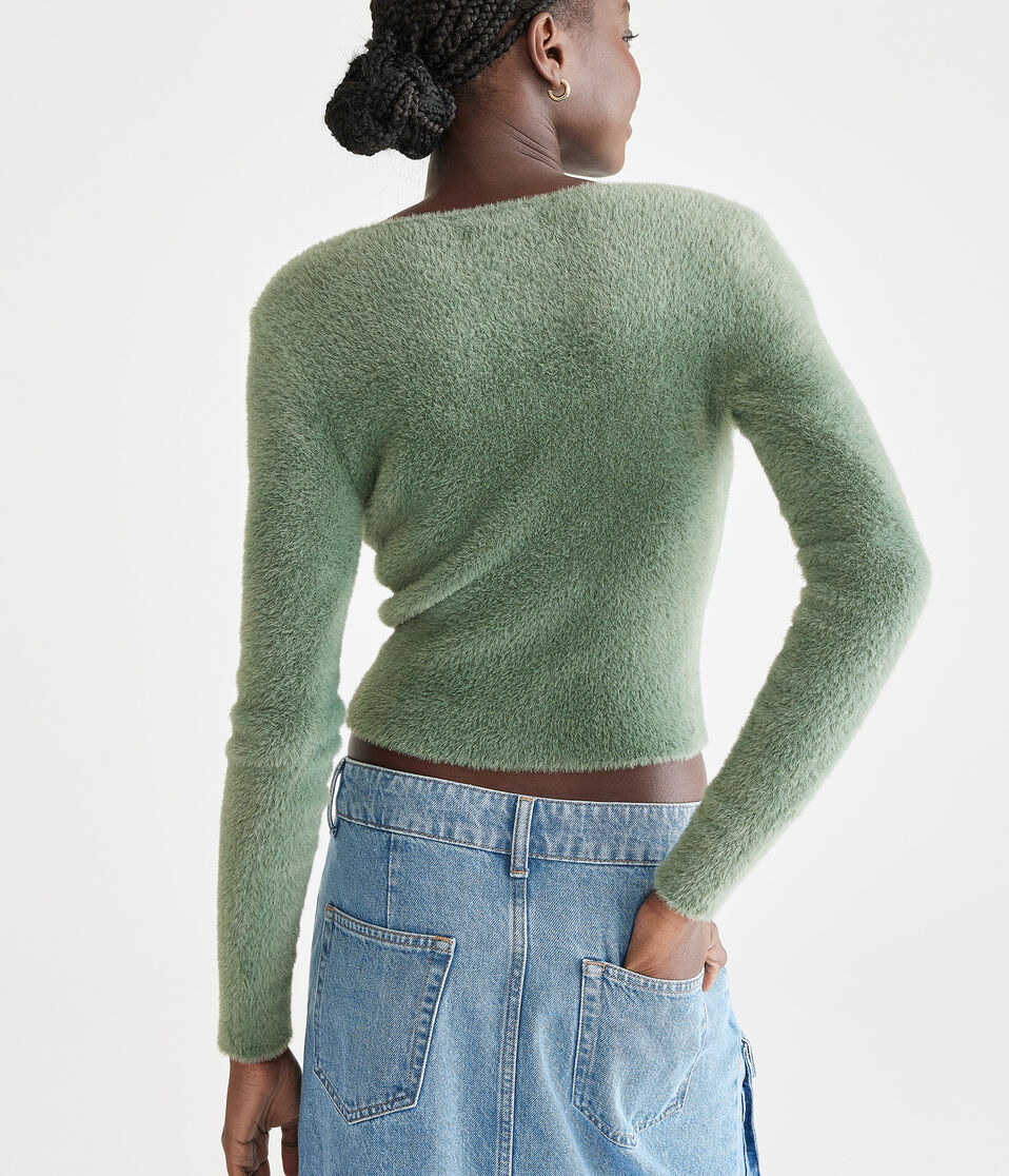 Bella Cropped Scoop-Neck Sweater