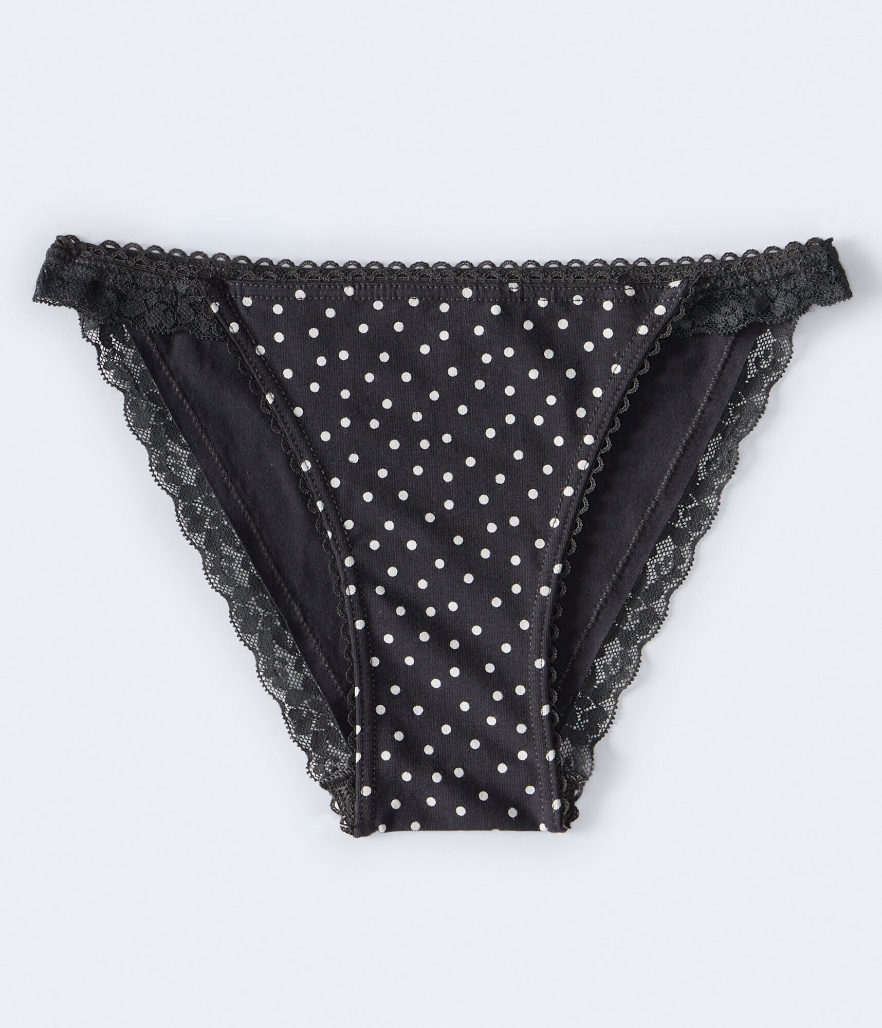 Dot Lace-Trim Bikini