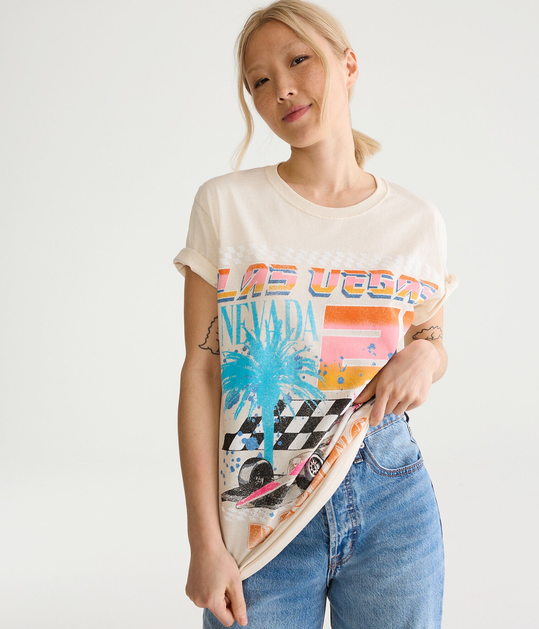 Las Vegas Racing Boyfriend Graphic Tee