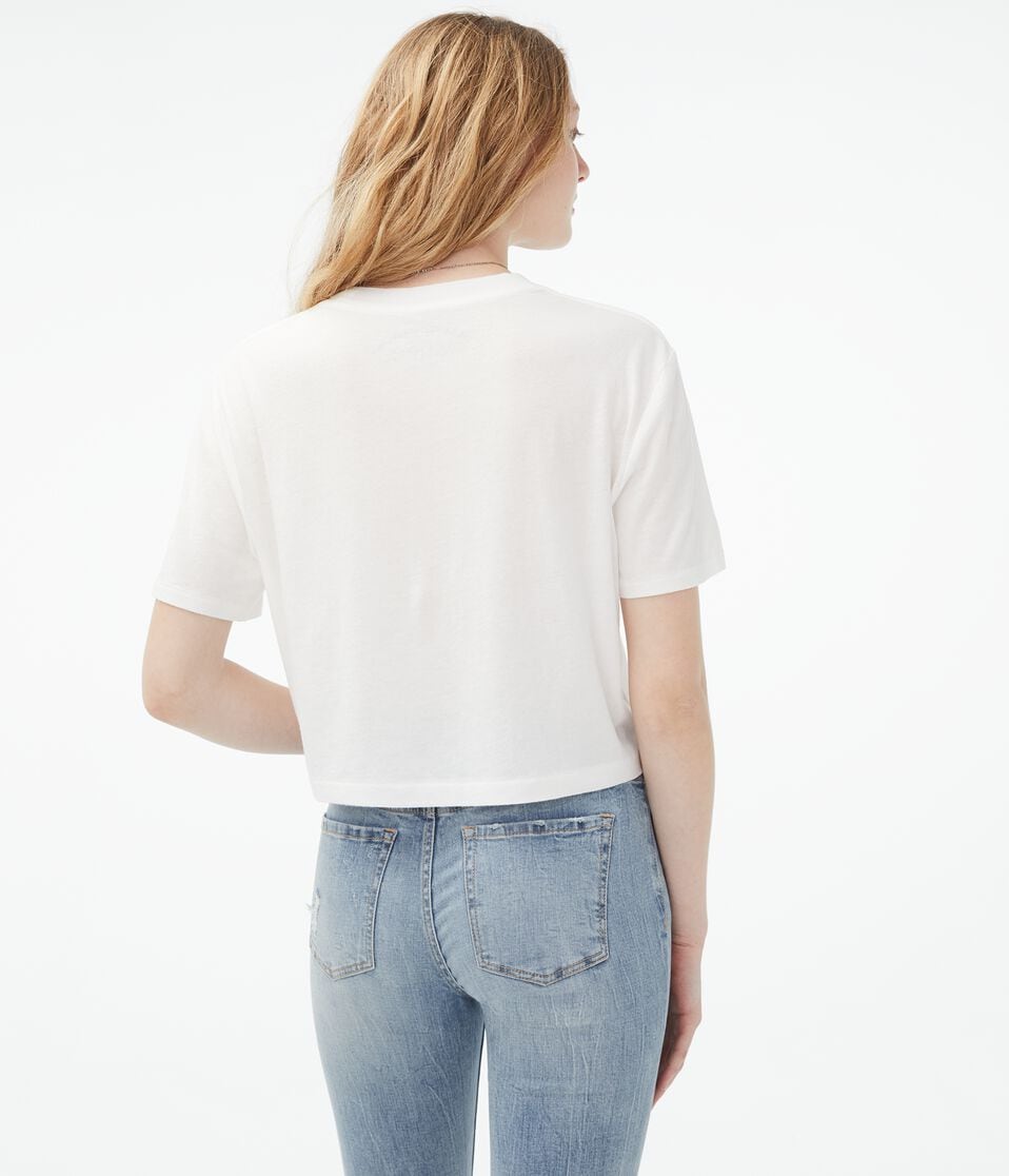 Believe Boxy Cropped Graphic Tee