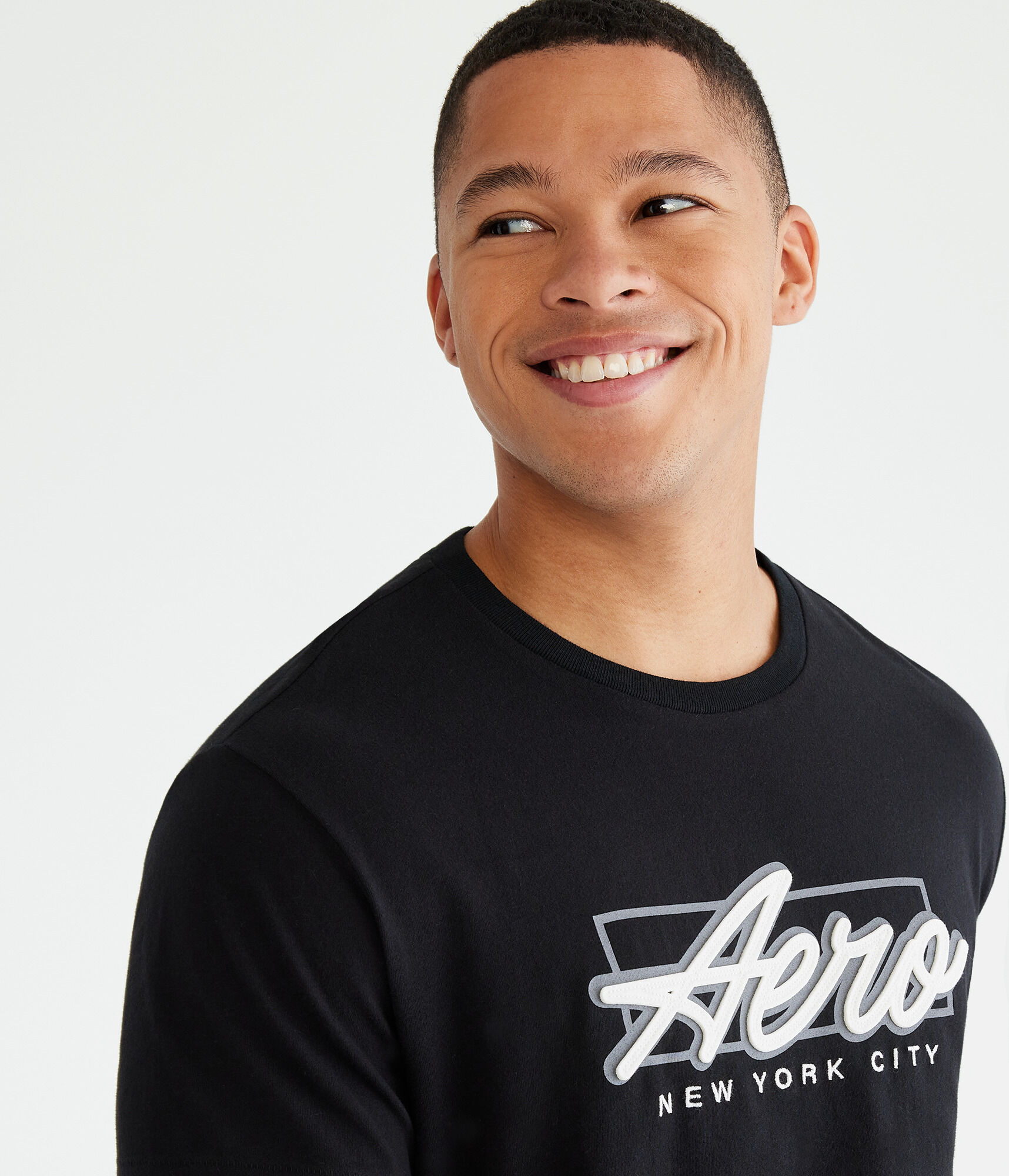 Aero Script Logo Appliqu&eacute; Graphic Tee