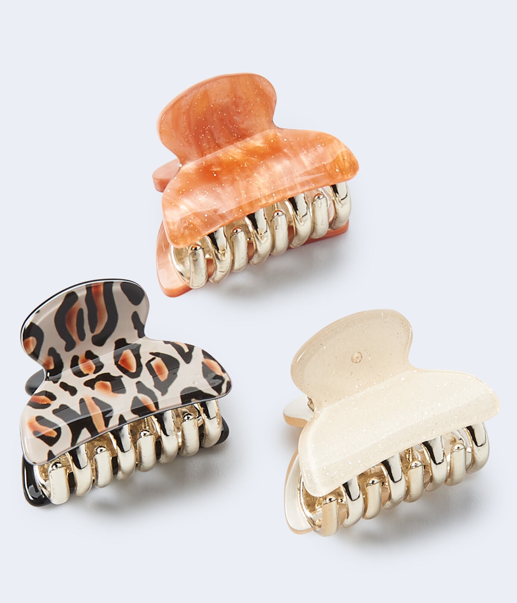 Leopard Mini Hair Clip 3-Pack