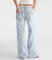 Low-Rise Baggy Wide Leg Hearts Jean