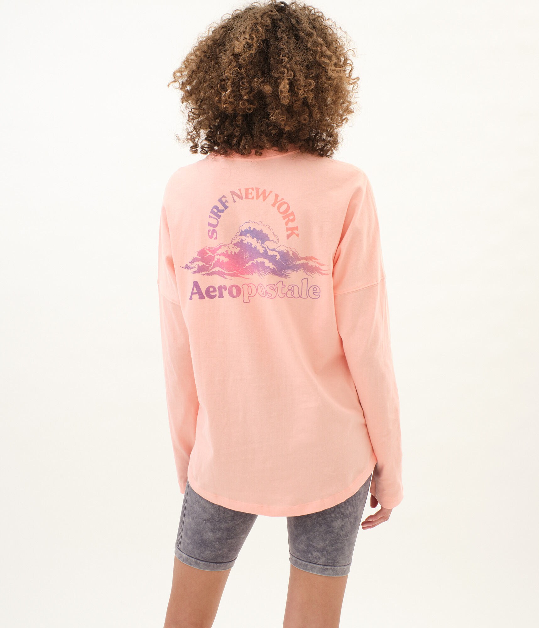 Long Sleeve Surf New York Oversized Graphic Tee