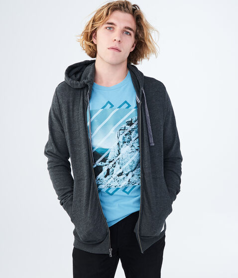 Heathered Full-Zip Hoodie