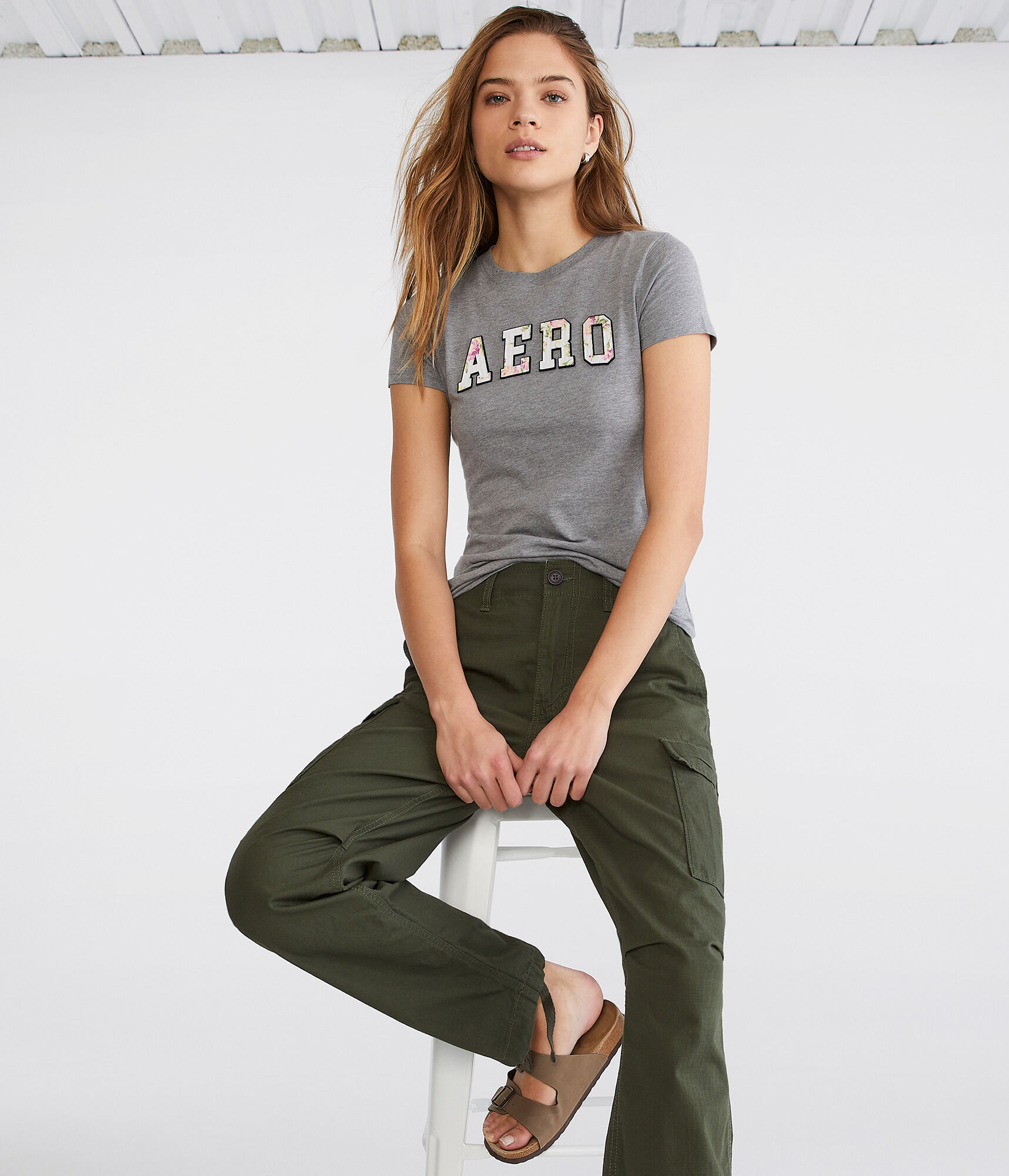 Aero Floral Appliqu&eacute; Graphic Tee